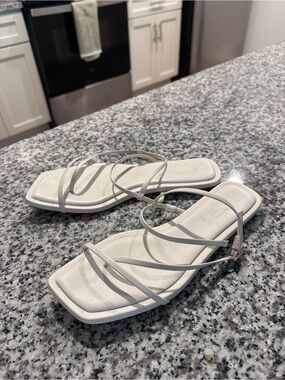 Women’s White Strappy Joie Sandals